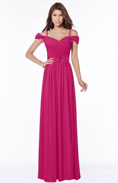 ColsBM Kate Beetroot Purple Luxury V-neck Short Sleeve Zip up Chiffon Bridesmaid Dresses