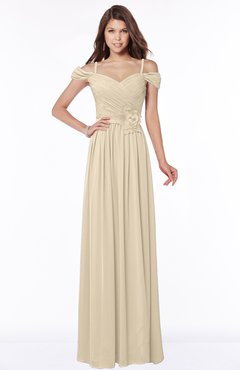 ColsBM Kate Champagne Luxury V-neck Short Sleeve Zip up Chiffon Bridesmaid Dresses