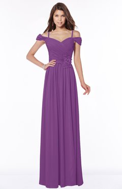 ColsBM Kate Dahlia Luxury V-neck Short Sleeve Zip up Chiffon Bridesmaid Dresses