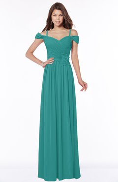 ColsBM Kate Emerald Green Luxury V-neck Short Sleeve Zip up Chiffon Bridesmaid Dresses
