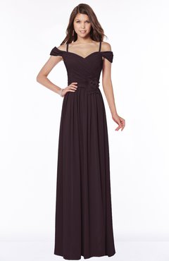 ColsBM Kate Italian Plum Luxury V-neck Short Sleeve Zip up Chiffon Bridesmaid Dresses