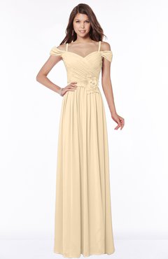 ColsBM Kate Marzipan Luxury V-neck Short Sleeve Zip up Chiffon Bridesmaid Dresses