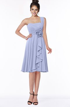 ColsBM Phoebe Blue Heron Glamorous Bateau Sleeveless Zip up Chiffon Knee Length Bridesmaid Dresses