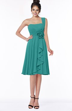 ColsBM Phoebe Emerald Green Glamorous Bateau Sleeveless Zip up Chiffon Knee Length Bridesmaid Dresses