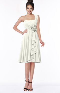 ColsBM Phoebe Ivory Glamorous Bateau Sleeveless Zip up Chiffon Knee Length Bridesmaid Dresses