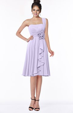 ColsBM Phoebe Light Purple Glamorous Bateau Sleeveless Zip up Chiffon Knee Length Bridesmaid Dresses