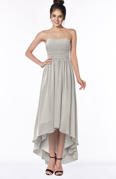 ColsBM Heather Ashes Of Roses Modern Sleeveless Zip up Chiffon Hi-Lo Bridesmaid Dresses