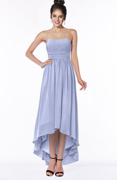 ColsBM Heather Blue Heron Modern Sleeveless Zip up Chiffon Hi-Lo Bridesmaid Dresses