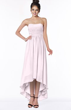 ColsBM Heather Blush Modern Sleeveless Zip up Chiffon Hi-Lo Bridesmaid Dresses