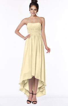 ColsBM Heather Cornhusk Modern Sleeveless Zip up Chiffon Hi-Lo Bridesmaid Dresses