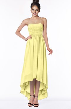 ColsBM Heather Daffodil Modern Sleeveless Zip up Chiffon Hi-Lo Bridesmaid Dresses