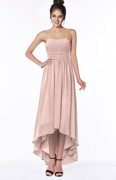 ColsBM Heather Dusty Rose Modern Sleeveless Zip up Chiffon Hi-Lo Bridesmaid Dresses