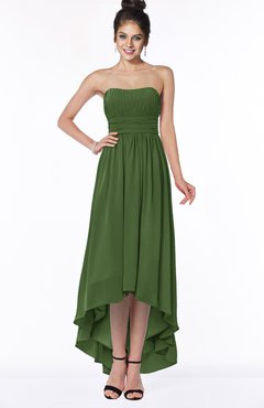 ColsBM Heather Garden Green Modern Sleeveless Zip up Chiffon Hi-Lo Bridesmaid Dresses