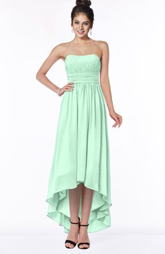 ColsBM Heather Honeydew Modern Sleeveless Zip up Chiffon Hi-Lo Bridesmaid Dresses