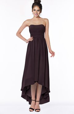 ColsBM Heather Italian Plum Modern Sleeveless Zip up Chiffon Hi-Lo Bridesmaid Dresses
