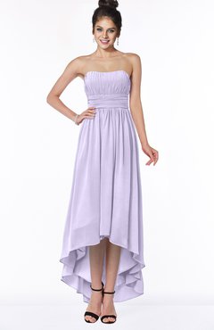 ColsBM Heather Light Purple Modern Sleeveless Zip up Chiffon Hi-Lo Bridesmaid Dresses