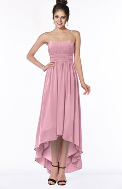 ColsBM Heather Rosebloom Modern Sleeveless Zip up Chiffon Hi-Lo Bridesmaid Dresses