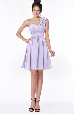 ColsBM Clara Light Purple Gorgeous One Shoulder Sleeveless Chiffon Flower Bridesmaid Dresses