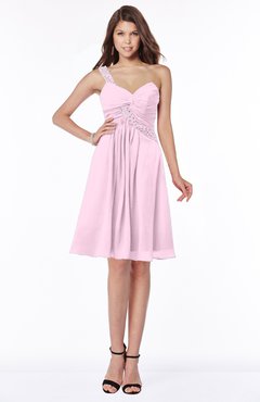 ColsBM Angeline Baby Pink Gorgeous A-line Half Backless Chiffon Beaded Bridesmaid Dresses