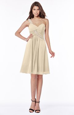 ColsBM Angeline Champagne Gorgeous A-line Half Backless Chiffon Beaded Bridesmaid Dresses