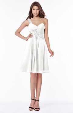 ColsBM Angeline Cloud White Gorgeous A-line Half Backless Chiffon Beaded Bridesmaid Dresses