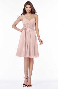 ColsBM Angeline Dusty Rose Gorgeous A-line Half Backless Chiffon Beaded Bridesmaid Dresses