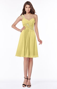 ColsBM Angeline Misted Yellow Gorgeous A-line Half Backless Chiffon Beaded Bridesmaid Dresses