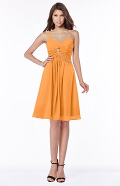 ColsBM Angeline Orange Gorgeous A-line Half Backless Chiffon Beaded Bridesmaid Dresses