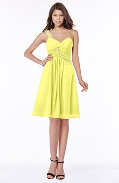 ColsBM Angeline Pale Yellow Gorgeous A-line Half Backless Chiffon Beaded Bridesmaid Dresses