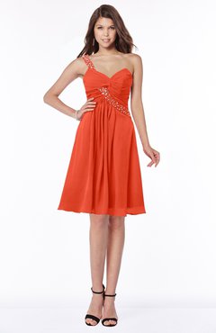 ColsBM Angeline Persimmon Gorgeous A-line Half Backless Chiffon Beaded Bridesmaid Dresses