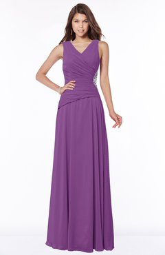 ColsBM Tracy Dahlia Modest A-line Sleeveless Zip up Chiffon Pick up Bridesmaid Dresses