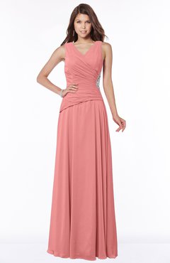 ColsBM Tracy Lantana Modest A-line Sleeveless Zip up Chiffon Pick up Bridesmaid Dresses
