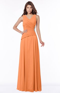 ColsBM Tracy Mango Modest A-line Sleeveless Zip up Chiffon Pick up Bridesmaid Dresses