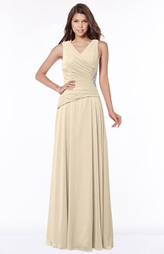 ColsBM Tracy Novelle Peach Modest A-line Sleeveless Zip up Chiffon Pick up Bridesmaid Dresses