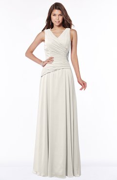 ColsBM Tracy Off White Modest A-line Sleeveless Zip up Chiffon Pick up Bridesmaid Dresses