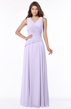 ColsBM Tracy Pastel Lilac Modest A-line Sleeveless Zip up Chiffon Pick up Bridesmaid Dresses