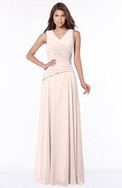 ColsBM Tracy Silver Peony Modest A-line Sleeveless Zip up Chiffon Pick up Bridesmaid Dresses