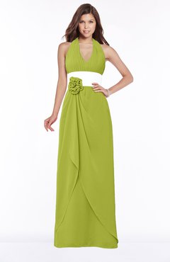 ColsBM Paulina Green Oasis Glamorous A-line Halter Chiffon Flower Bridesmaid Dresses