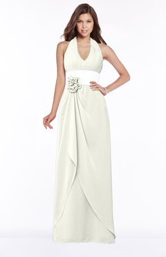 ColsBM Paulina Ivory Glamorous A-line Halter Chiffon Flower Bridesmaid Dresses