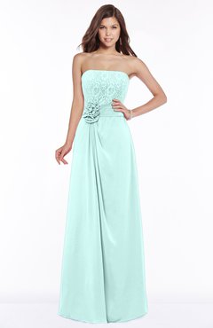 ColsBM Ella Blue Glass Gorgeous A-line Sleeveless Chiffon Floor Length Flower Bridesmaid Dresses