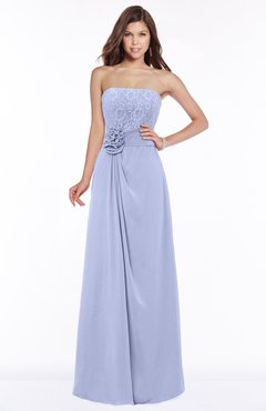 ColsBM Ella Blue Heron Gorgeous A-line Sleeveless Chiffon Floor Length Flower Bridesmaid Dresses