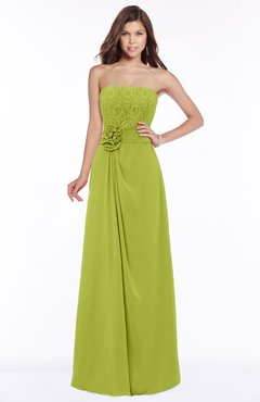ColsBM Ella Green Oasis Gorgeous A-line Sleeveless Chiffon Floor Length Flower Bridesmaid Dresses