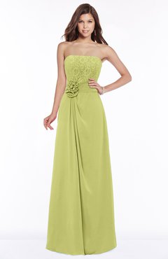 ColsBM Ella Linden Green Gorgeous A-line Sleeveless Chiffon Floor Length Flower Bridesmaid Dresses