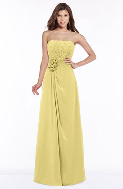 ColsBM Ella Misted Yellow Gorgeous A-line Sleeveless Chiffon Floor Length Flower Bridesmaid Dresses