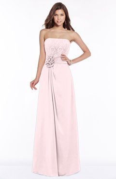 ColsBM Ella Petal Pink Gorgeous A-line Sleeveless Chiffon Floor Length Flower Bridesmaid Dresses