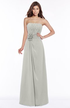 ColsBM Ella Platinum Gorgeous A-line Sleeveless Chiffon Floor Length Flower Bridesmaid Dresses