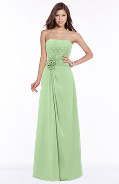 ColsBM Ella Sage Green Gorgeous A-line Sleeveless Chiffon Floor Length Flower Bridesmaid Dresses