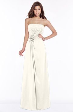 ColsBM Ella Whisper White Gorgeous A-line Sleeveless Chiffon Floor Length Flower Bridesmaid Dresses
