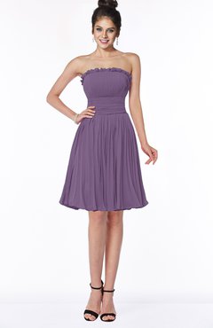 ColsBM Aubree Eggplant Princess A-line Sleeveless Knee Length Pleated Bridesmaid Dresses