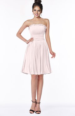 ColsBM Aubree Light Pink Princess A-line Sleeveless Knee Length Pleated Bridesmaid Dresses